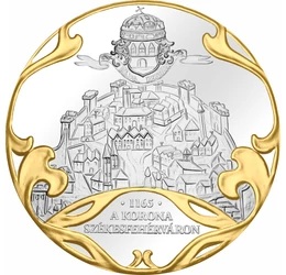 Székesfehérvár, a koronázóváros, ezüstözött, aranyozott érem