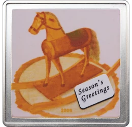 Meglepetés az érmén! - Hintaló, 5 dollár, ezüst, Cook-szigetek, 2009