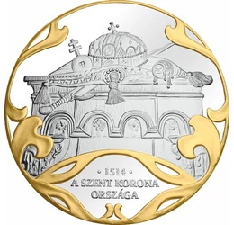 A Szent Korona-tan írásba foglalása 1514-ben , érem, Magyarország