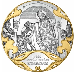Szent István koronázása 1000-ben, érem, Magyarország