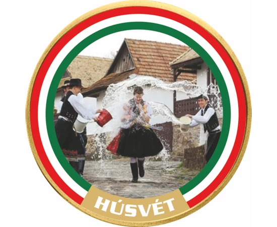 // 1 euró, Európai Unió, 2002-2019 // - A húsvéti hagyományok közül a leglátványosabb a locsolkodás. Húsvét hétfőt vízbevető, vízbehányó hétfőnek is nevezték ezért. A locsolás eredetileg ősi termékenységkultusz, de utal a keresztelés rítusára is. Eredhet 