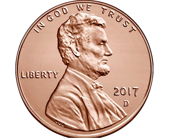 Lincoln, a rabszolgaság eltörlője, 1 cent, USA, 2017