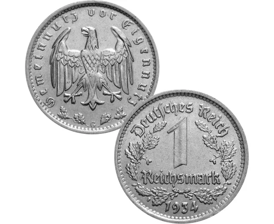 GYŰJTEMÉNY - A Harmadik Birodalom hagyatéka, 2x1, 2, 2x5, 2x10, 2x50 pfennig, 1, 2, 5 márka, Harmadik Birodalom, 1933-1945