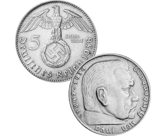 GYŰJTEMÉNY - A Harmadik Birodalom hagyatéka, 2x1, 2, 2x5, 2x10, 2x50 pfennig, 1, 2, 5 márka, Harmadik Birodalom, 1933-1945