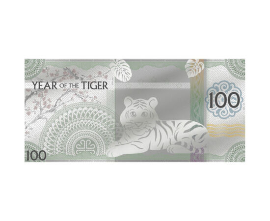 100 tugrik, Tigris, Ag,2022, Mongólia