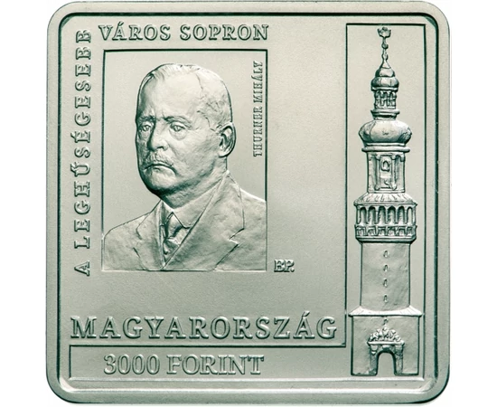 H/ 3000 forint, Sopron, CuNi, 2021, Magyarország