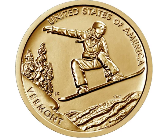 1 dollár, Snowboard-os, CuNi, 8,1 g, USA, 2022
