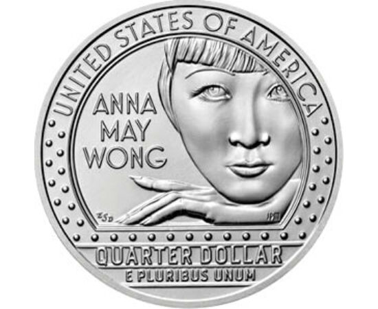 25 cent, Anna May Wong, , CuNi, 5,67 g, USA, 2022