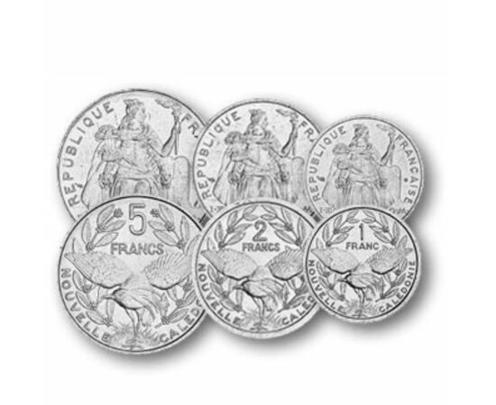 1, 2, 5, 10, 20, 50, 100 frank, , 0, 0, Új-Kaledónia, 2006-2020