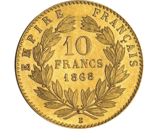  10 fr, III.Napóleon,arany,1861-1869, Franciaország