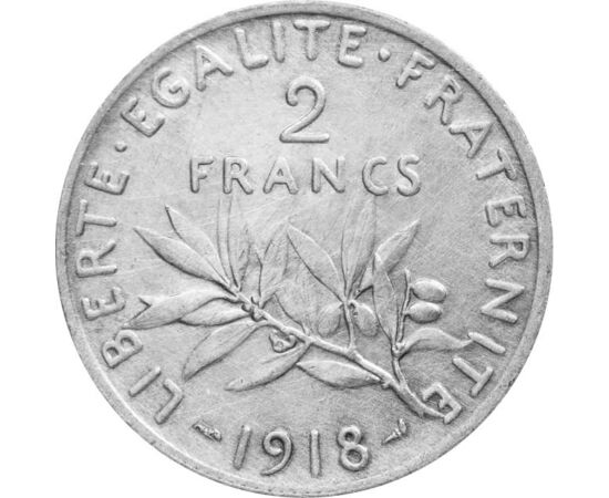  2 frank, Magvető lány, Ag1898-1920, Franciaország