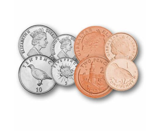 1, 2, 5, 10, 20, 50 penny, 1, 2 font, , 0, 0, Gibraltár, 2000-2016