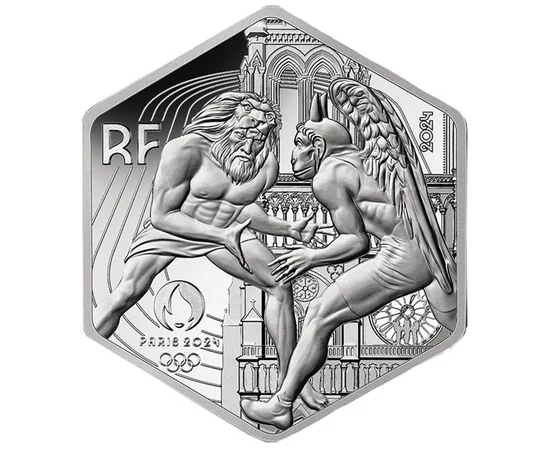 10 euró, Heraklész, Notre Dame, ötkarika, Ag 500, 17 g, Franciaország, 2024