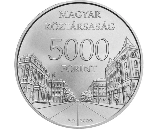  5000 Ft Budapest ezüst tv 2009 Magyar Köztársaság