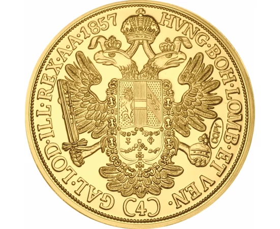 4 dukát - az első pénzügyi reform, 4 dukát utánveret, Osztrák-Magyar Monarchia, 1857