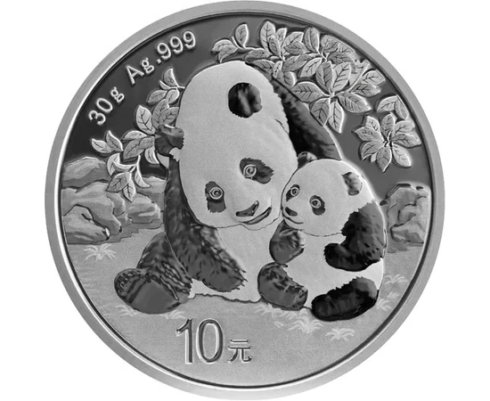 10 jüan Pagoda  Ag 999 30 g Kína 2024