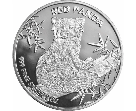 5000 frank, Vörös panda, Ag 999, 31,1 g, Csád Köztársaság, 2024