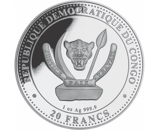 20 frank Címer  Ag 9999 311 g Kongó 2024
