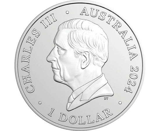 1 dollár III. Károly   Ag 999 311 g Ausztrália 2024