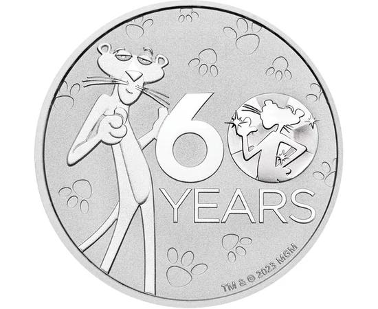 1 dollár, Rózsaszín Párduc, Ag 9999, 31,1 g, Tuvalu, 2024