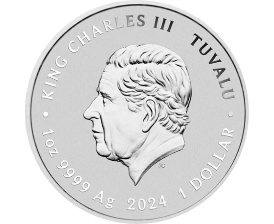 1 dollár III. Károly   Ag 9999 311 g Tuvalu 2024