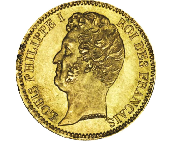  20 frank,I.Lajos Fülöp,1830-1831,ar, Franciaország