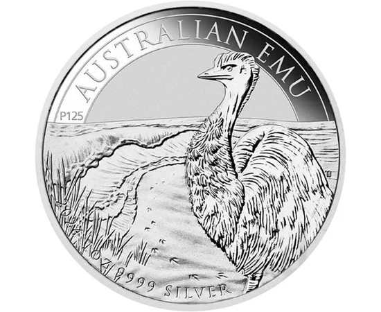 1 dollár, Emu, , Ag 9999, 31,1 g, Ausztrália, 2024