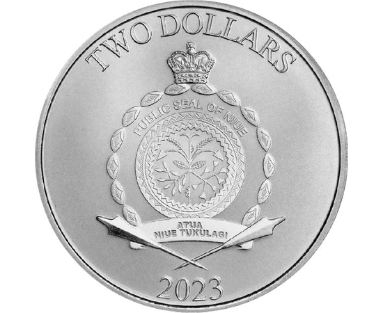 2 dollár VAN TANÚSÍTVÁNY Ag 999 311 g Niue 2023