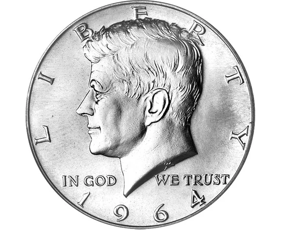  1/2 $, Kennedy, Ag, 1964, USA