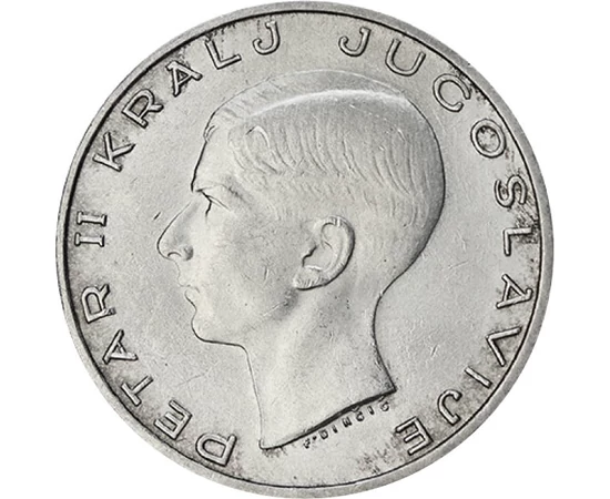  20 dinár, II.Péter 1938, Ag,Jugoszl, Jugoszlávia