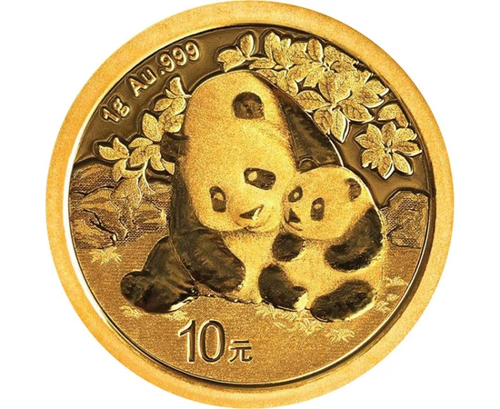 10 jüan, Panda, , Au 999, 1 g, Kína, 2024