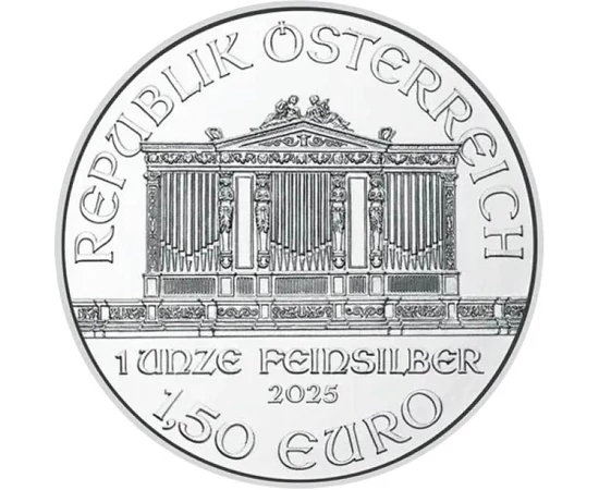 1,5 euró, Bécsi Filharmonikusok, hangszerek, Ag 999, 31,1 g, Ausztria, 2025