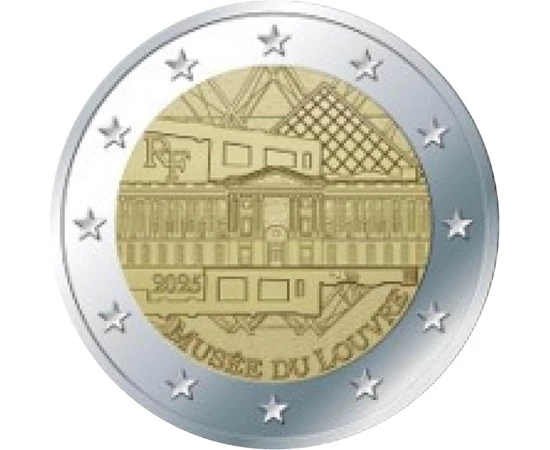 2 euró, Louvre, CuNi, 8,5 g, Franciaország, 2025