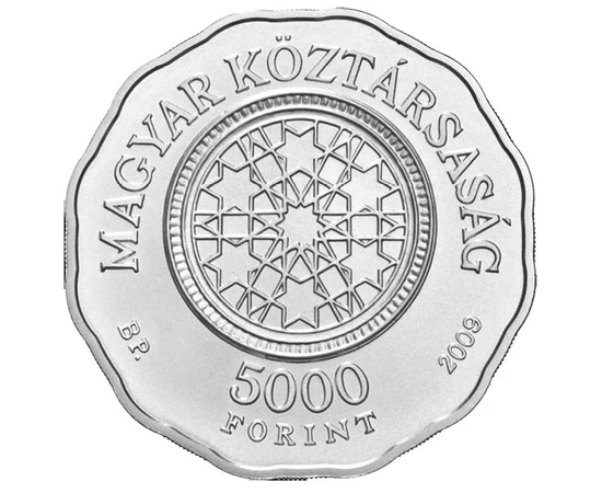  5000 Ft Zsinagóga ezüst vf 2009 Magyar Köztársaság