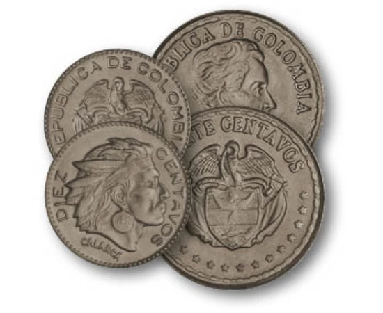 1, 2, 5, 10, 20 centavo, , 0, 0, Kolumbia, 1942-1966