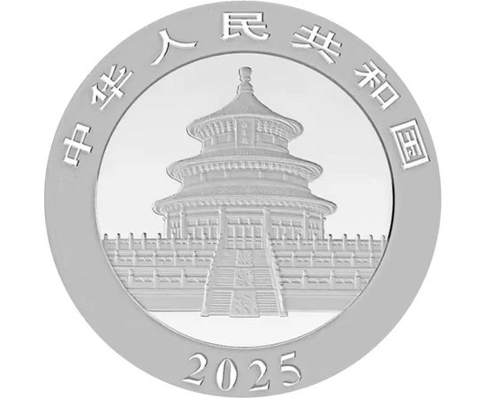 10 jüan Pagoda  Ag 999 30 g Kína 2025