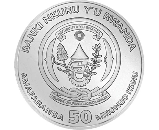 50 frank Címer  Ag 999 311 g Ruanda 2025