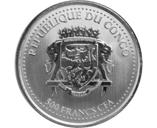 KON/ 500frankEzüsthátú gorillaAg2023 Kongó
