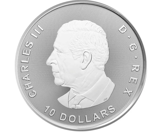 10 dollár III. Károly  Ag 9999 622 g Kanada 2025