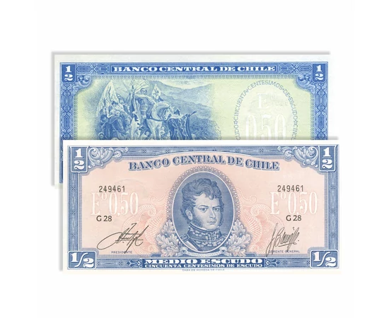1/2, 1 escudo, , 0, 0, Chile, 1962-1964