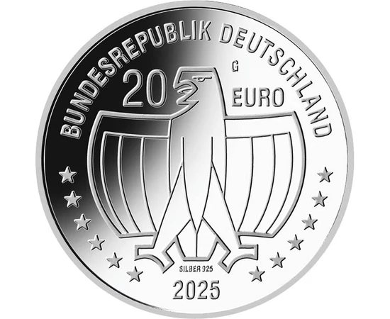 20 euró Címersas   Ag 925 18 g Németország 2025