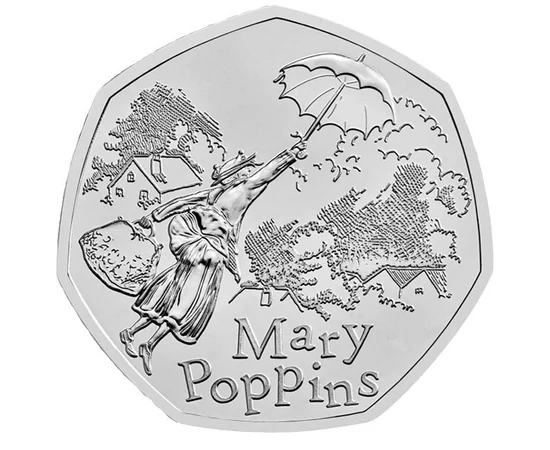 50 penny, Mary Poppins, CuNi, 8 g, Nagy-Britannia, 2025