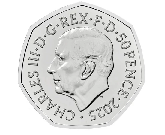 50 penny III. Károly   CuNi 8 g Nagy-Britannia 2025