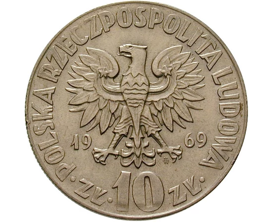  10 zloty Kopernikusz 1967-1969 Lengyelország