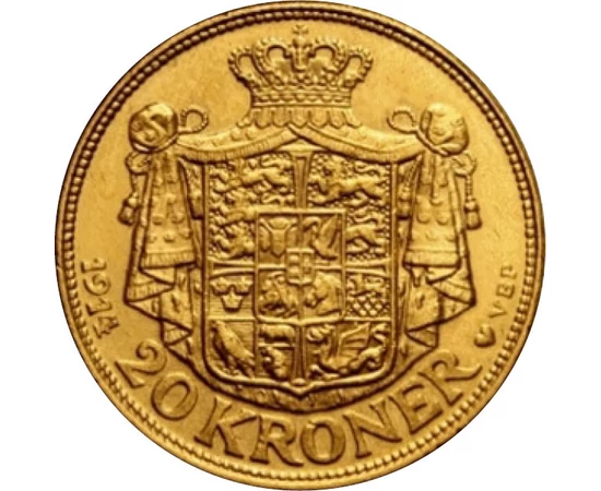  20 korona X. Krisztián 1913-1931ar Dánia
