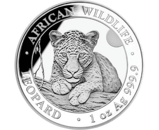 100 shilling, Leopárd, Ag 9999, 31,1 g, Szomália, 2025