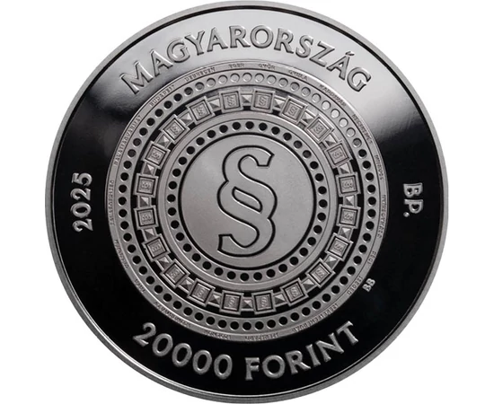 20000 forint, Szárazbélyegző, évforduló, Ag 925, 31,46 g, Magyarország, 2025