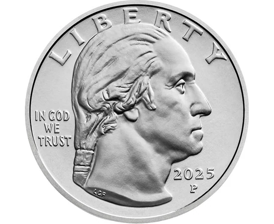 25 cent Washington portré  CuNi 567 g USA 2025