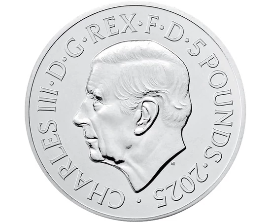 5 font III. Károly   CuNi 2828 g Nagy-Britannia 2025