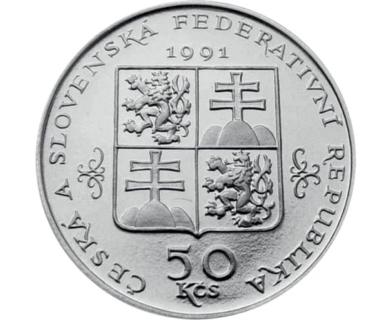 50 korona Címer   Ag 700 7 g Csehszlovákia 1991